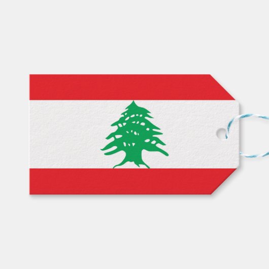 Cadeau Label met vlag van Libanon Cadeaulabel (Voorkant (Horizontaal))