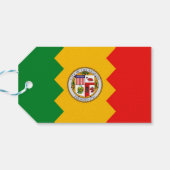 Cadeau Label met vlag van Los Angeles, Verenigde S Cadeaulabel (Achterkant Horizontaal)