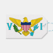 Cadeau Label met vlag van Maagdeneilanden, Verenig Cadeaulabel (Voorkant (Horizontaal))