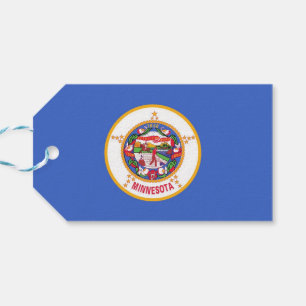 Cadeau Label met vlag van Minnesota State, Verenig Cadeaulabel