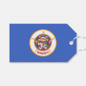 Cadeau Label met vlag van Minnesota State, Verenig Cadeaulabel (Voorkant (Horizontaal))