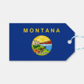 Cadeau Label met vlag van Montana State, Verenigde Cadeaulabel (Voorkant (Horizontaal))