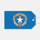 Cadeau Label met Vlag van Noordelijke Marianen Cadeaulabel (Voorkant (Horizontaal))