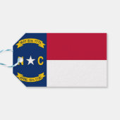 Cadeau Label met vlag van North Carolina State, Ve Cadeaulabel (Achterkant Horizontaal)