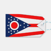 Cadeau Label met vlag van Ohio State, USA Cadeaulabel (Voorkant (Horizontaal))