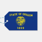 Cadeau Label met vlag van Oregon State, USA Cadeaulabel (Achterkant Horizontaal)