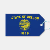Cadeau Label met vlag van Oregon State, USA Cadeaulabel (Voorkant (Horizontaal))