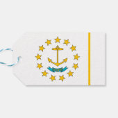 Cadeau Label met vlag van Rhode Island, Verenigde  Cadeaulabel (Achterkant Horizontaal)