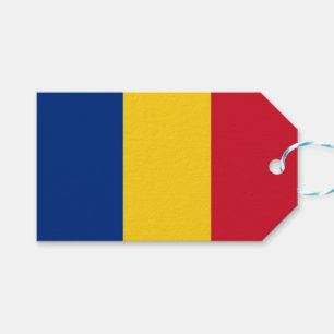 Cadeau Label met vlag van Roemenië Cadeaulabel