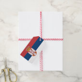 Cadeau Label met vlag van Servië Cadeaulabel (Met Touw)
