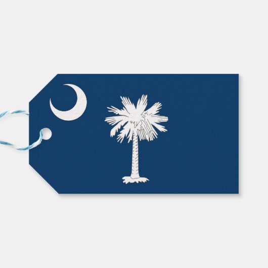 Cadeau Label met vlag van South Carolina State, Ve Cadeaulabel (Achterkant Horizontaal)