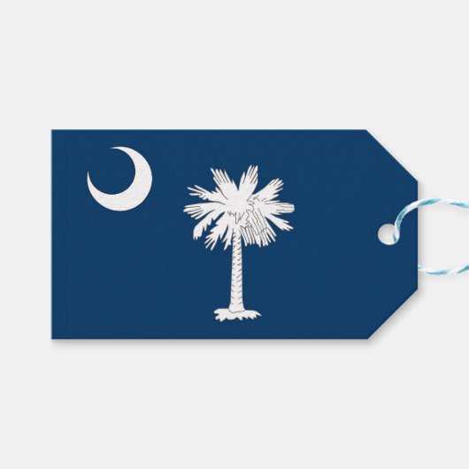Cadeau Label met vlag van South Carolina State, Ve Cadeaulabel (Voorkant (Horizontaal))