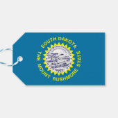 Cadeau Label met vlag van South Dakota State, Vere Cadeaulabel (Achterkant Horizontaal)