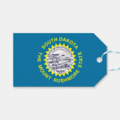 Cadeau Label met vlag van South Dakota State, Vere Cadeaulabel (Voorkant (Horizontaal))