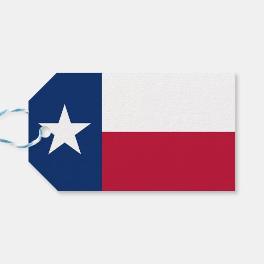 Cadeau Label met vlag van Texas State, Verenigde S Cadeaulabel (Achterkant Horizontaal)