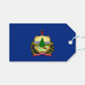 Cadeau Label met vlag van Vermont State, Verenigde Cadeaulabel (Voorkant (Horizontaal))
