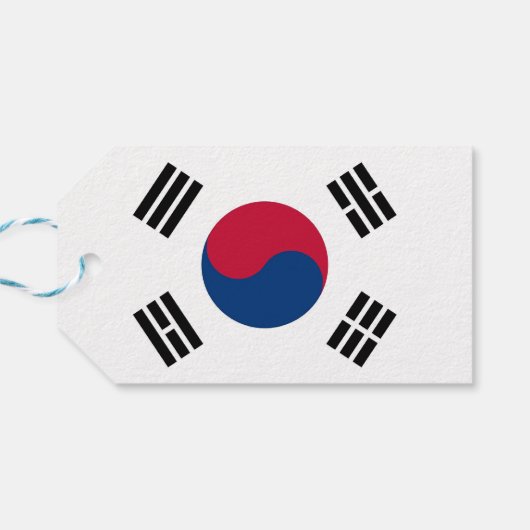 Cadeau Label met vlag van Zuid-Korea Cadeaulabel (Achterkant Horizontaal)