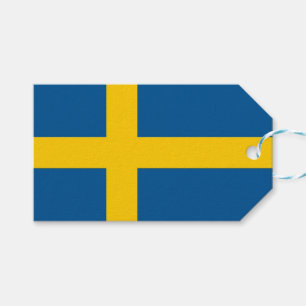 Cadeau Label met vlag van Zweden Cadeaulabel