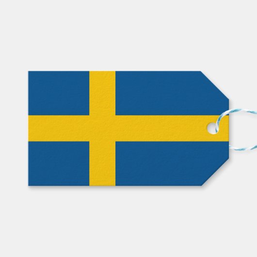 Cadeau Label met vlag van Zweden Cadeaulabel (Voorkant (Horizontaal))