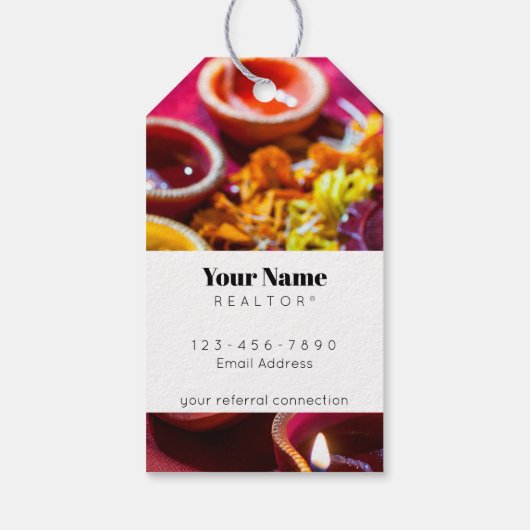 Cadeau Label - november - Diwali Cadeaulabel (Achterkant)