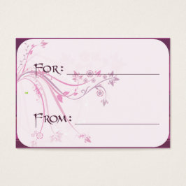 Cadeau Label - Plum Scrolls Visitekaartjes