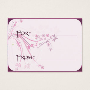 Cadeau Label - Plum Scrolls Visitekaartjes