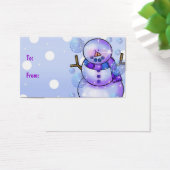 Cadeau Label Prettige feestdagen-Snowman Visitekaartjes (Bureau)