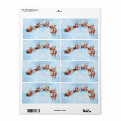 CADEAU LABEL SANTA SLEIGH door SHARON SHARPE (Full Sheet)