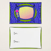 Cadeau Label Sjabloon - Retro TV Visitekaartjes (Voorkant /achterkant)