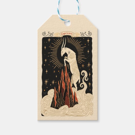 Cadeau Label Steenbok Celestial Zodiac Art Cadeaulabel (Voorkant)
