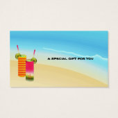 Cadeau Label Tropical Paradise Visitekaartje (Achterkant)