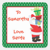 Cadeau Label van Santa Personalized Custom (Voorkant)
