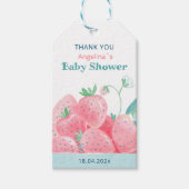 Cadeau Label voor baby shower schattige aardbeien Cadeaulabel (Voorkant)