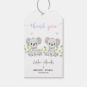 Cadeau Label voor Koala Gender Reveal Party. Cadeaulabel (Voorkant)