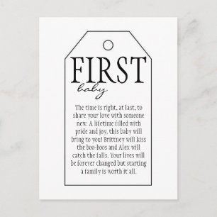 Cadeau Label voor wijnfles - Eerste Baby Briefkaart