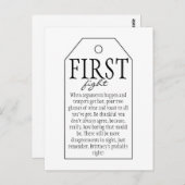 Cadeau Label voor wijnfles - Eerste gevecht Briefkaart (Voorkant / Achterkant)