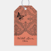 Cadeau Label "with Love" (NAAM ANTIEK LACE) Cadeaulabel (Voorkant)