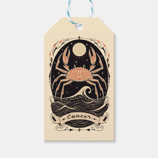 Cadeau Labels Kreeft Hemelse Zodiac Art Cadeaulabel (Voorkant)