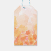 Cadeau labels met oranje waterverf achtergrond cadeaulabel (Achterkant)