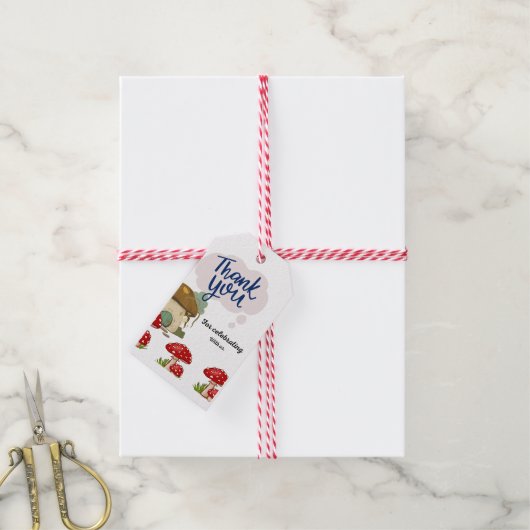 Cadeau labels paddestoelen cadeaulabel (Met Touw)