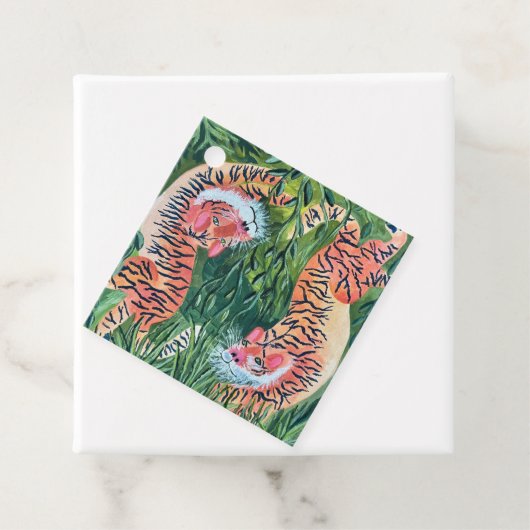 Cadeau labels tijgers (In situ)