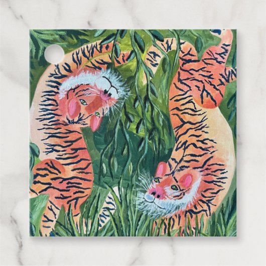 Cadeau labels tijgers (Voorkant)