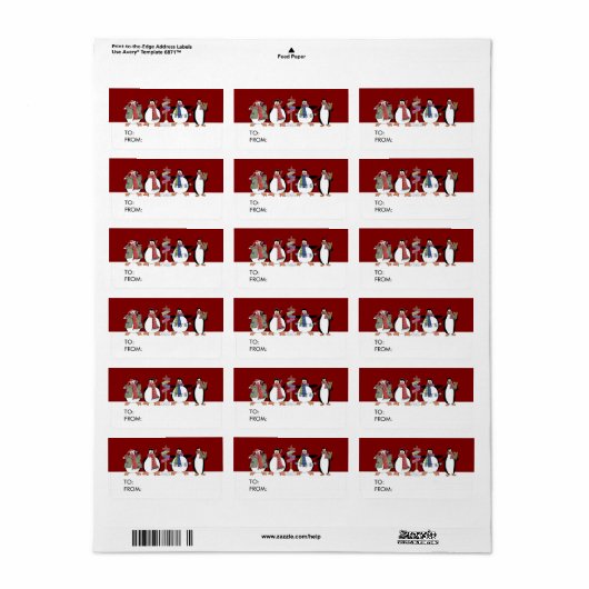 Cadeau Labels voor de Feestdagen (Full Sheet)