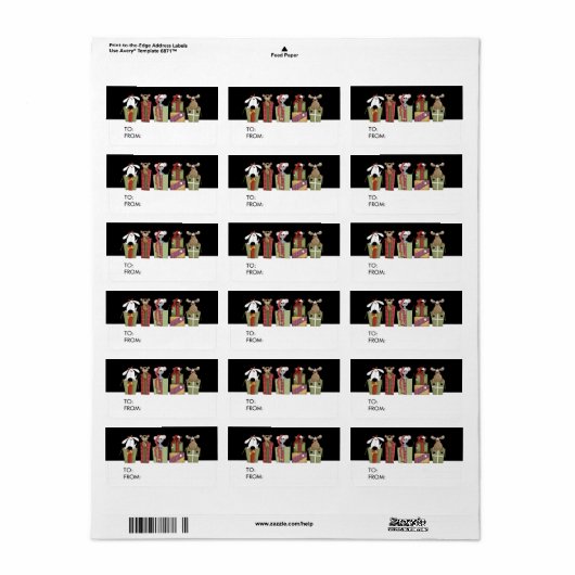 Cadeau Labels voor de Feestdagen (Full Sheet)