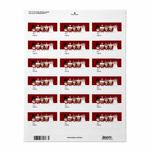 Cadeau Labels voor de Feestdagen (Full Sheet)