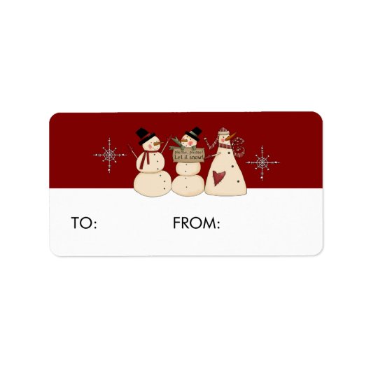 Cadeau Labels voor de Feestdagen (Voorkant)