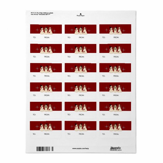 Cadeau Labels voor de Feestdagen (Full Sheet)