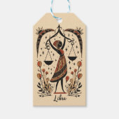Cadeau Labels Weegschaal Celestial Zodiac Art Cadeaulabel (Voorkant)