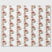 Cadeau letter P kerst Cadeaupapier (Vlak)