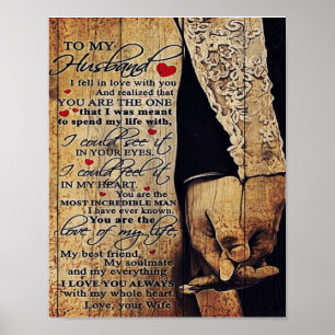 Cadeau   Liefde citaten voor mijn man Poster